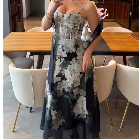 Zimmermann Balance linen and silk bustier dress - Picture 2 of 14